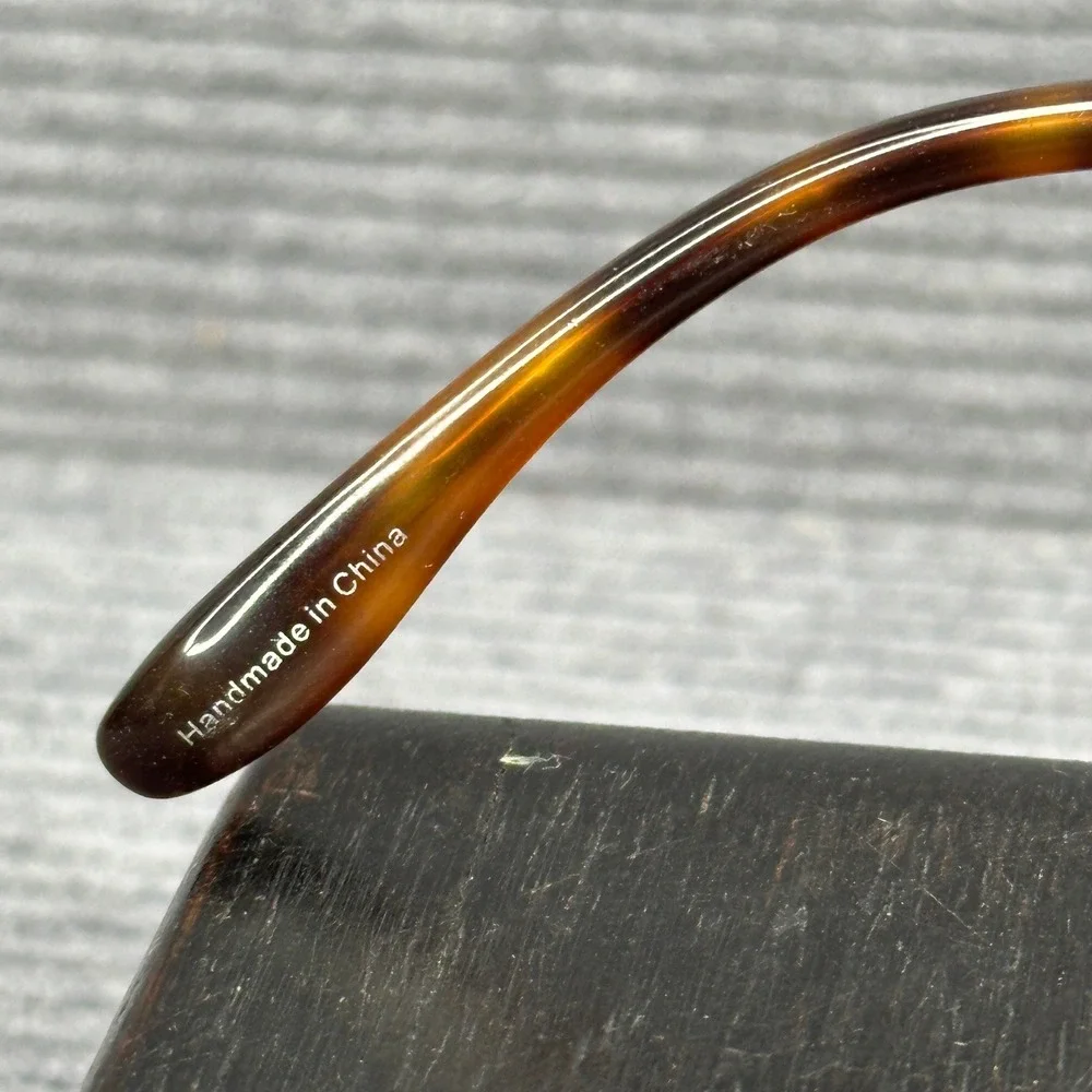 Badgley Mischka Penjen Brown Tortoise Round Eyeglasses 51-21-145 Y2k